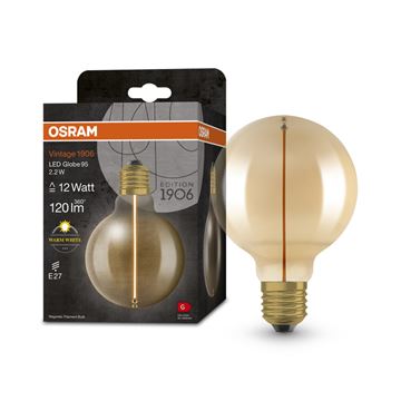 OSRAM Vintage 1906 Globe 95 Filament Magnetic 2,2W=12W Gold E27